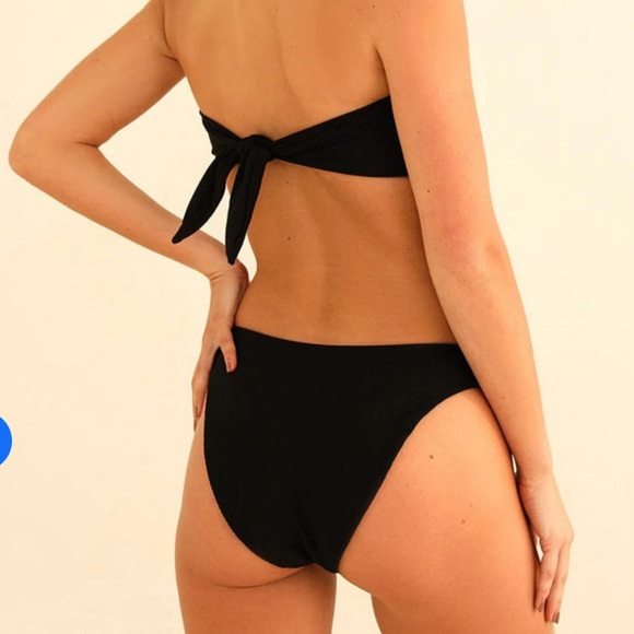 Two piece black bikini set w/ extra matching bottom - Picture 5 of 8